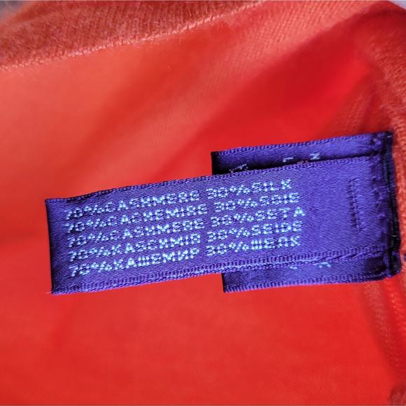 Ralph Lauren Collection Cashmere Silk Crewnwck Pullover Sweater Orange Small - Picture 4 of 7